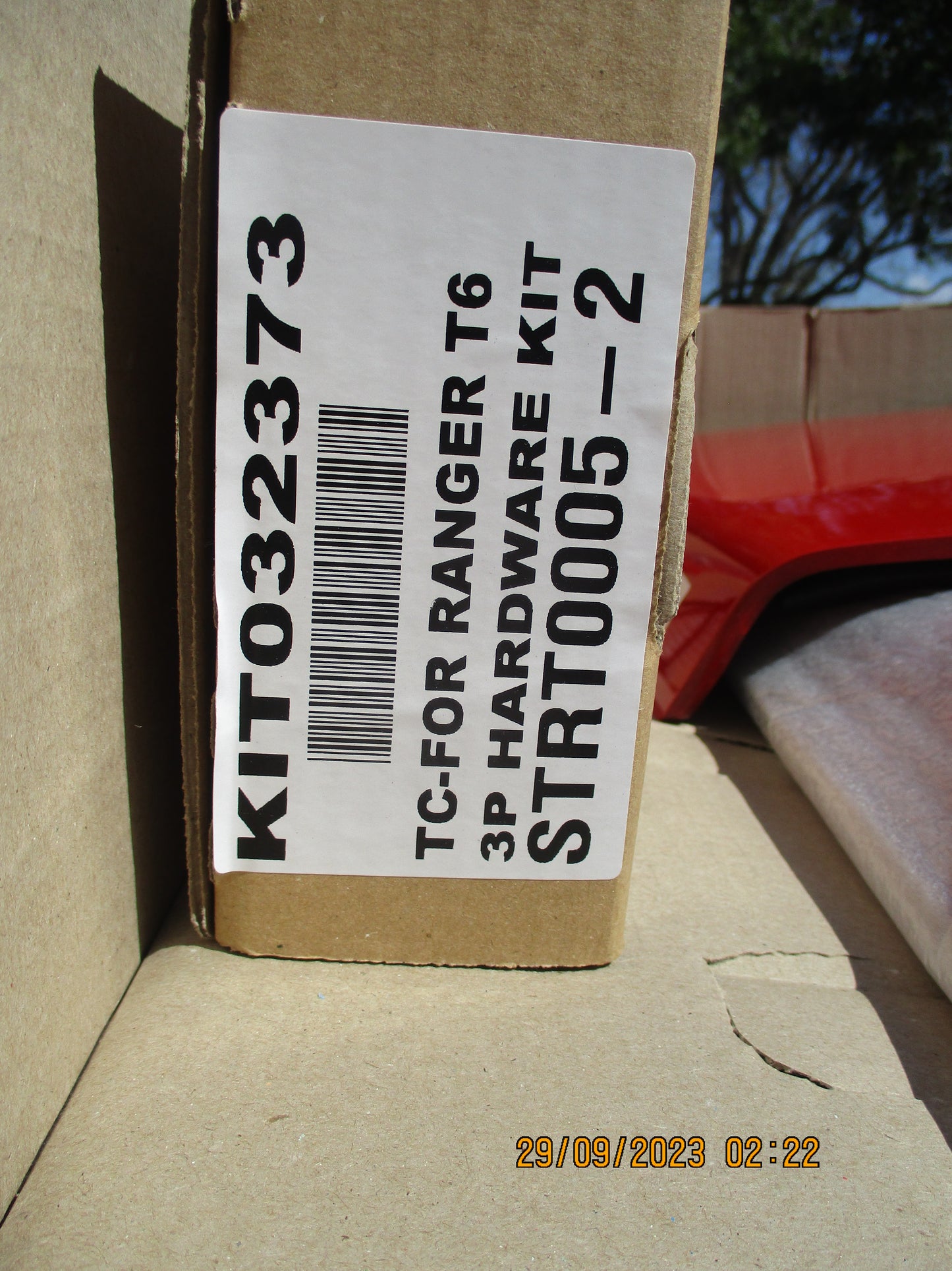 EGR 3 Piece Hard Lid (True Red) Suits Ford PX Ranger Dual Cab - New Part