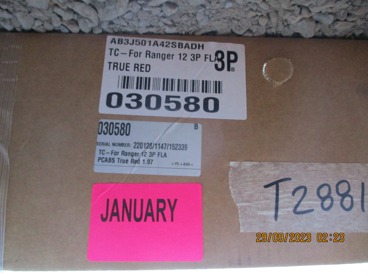 EGR 3 Piece Hard Lid (True Red) Suits Ford PX Ranger Dual Cab - New Part