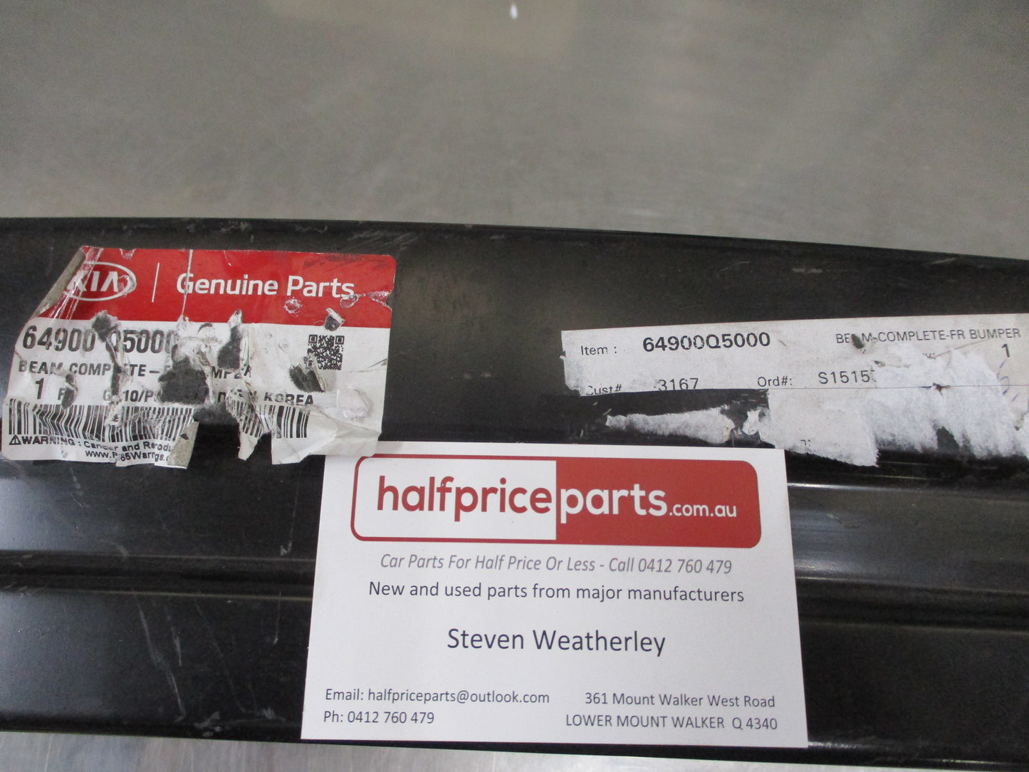 Kia Seltos SP2 Genuine Front Bumper Reinforcement New Part