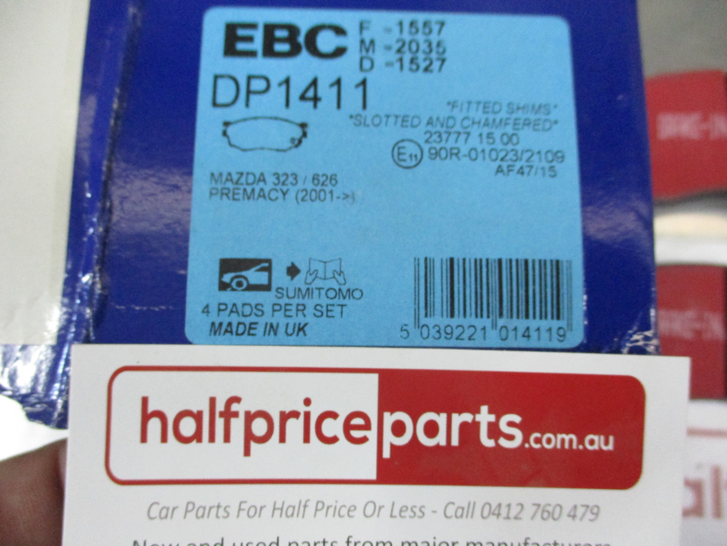 EBC Front Brake Pad Set Suits Mazda 323/626/Premacy New Part