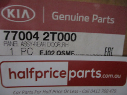 Kia Optima Genuine Right Hand Rear Door Assembly New Part