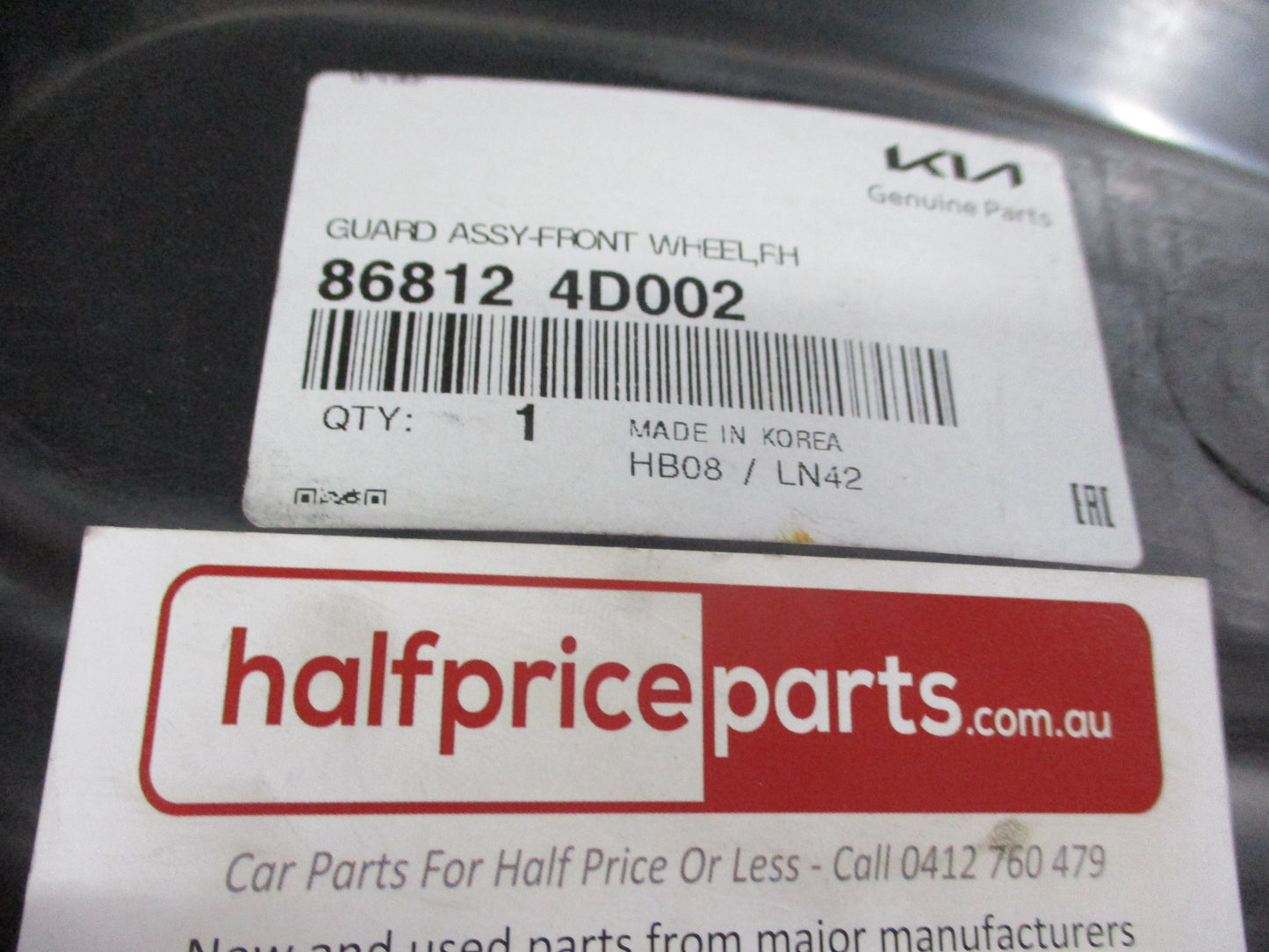 Kia Carnival Genuine Right Hand Front Inner Splash Guard Liner New Part