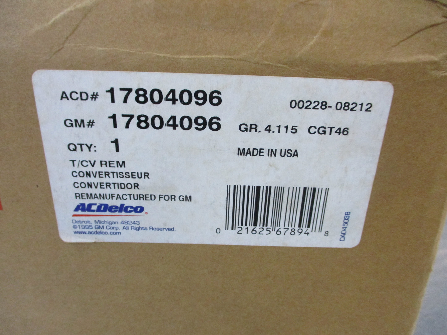 Holden VE Commodore 3.6Ltr V6 4 Sp Genuine Torque Converter New Part