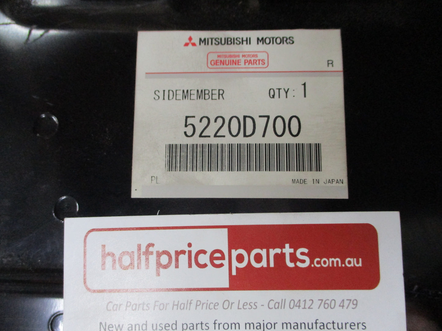 Mitsubishi Lancer Evolution Sedan Genuine Right Hand Front Side Member Assembly New Part