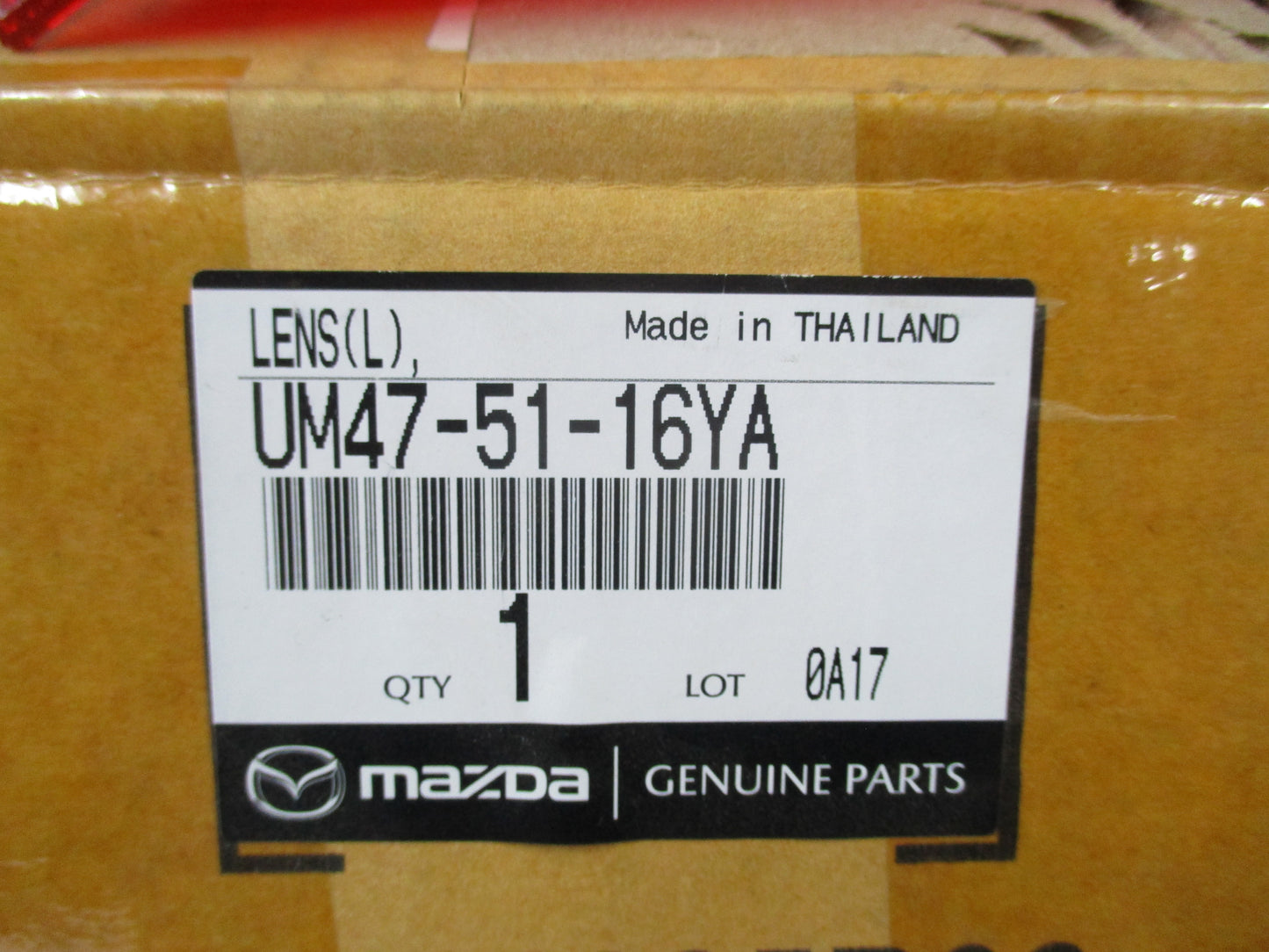 Mazda B2500 Genuine Rear Left (Passengers Side) Tail Light Lens New