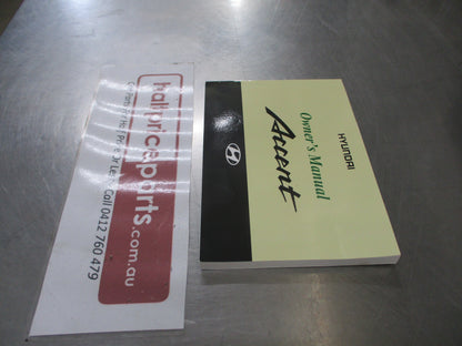 Hyundai Accent MC Genuine Owners Manual New Part