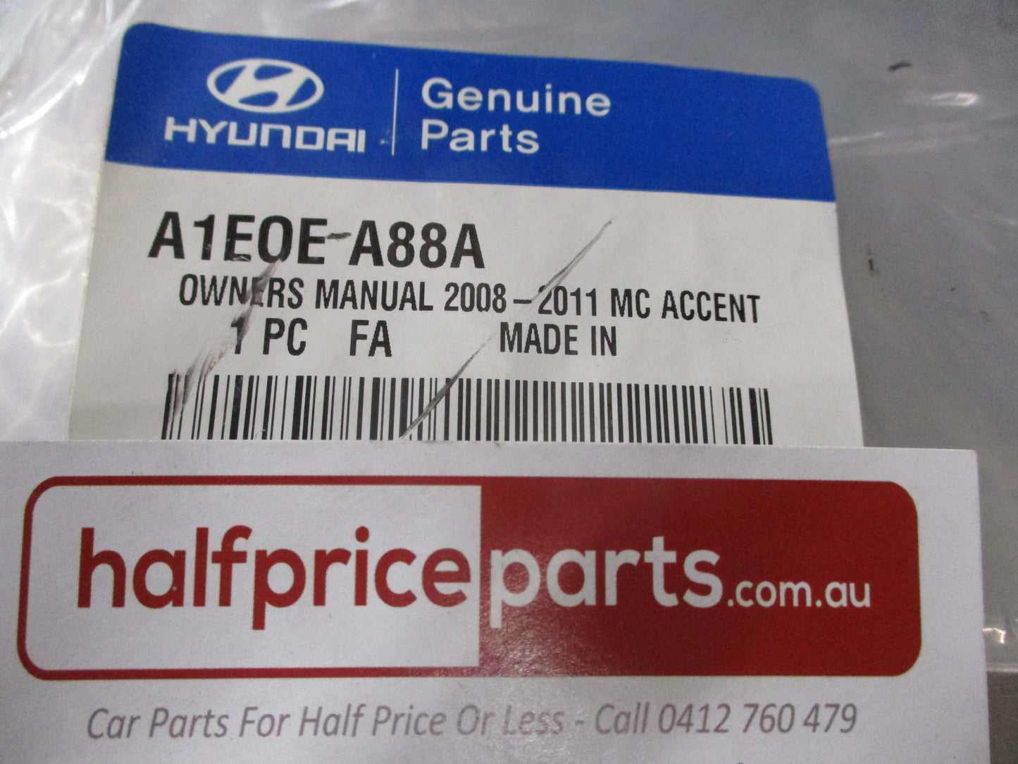 Hyundai Accent MC Genuine Owners Manual New Part