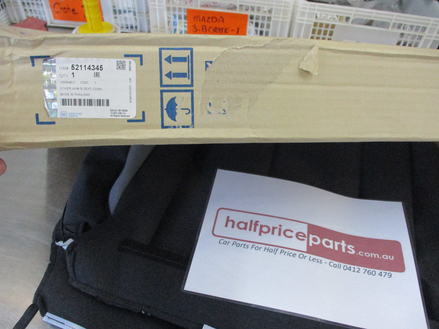 Holden RG Colorado Genuine 2ND Row Drivers Side Seat Cover Trim New Part