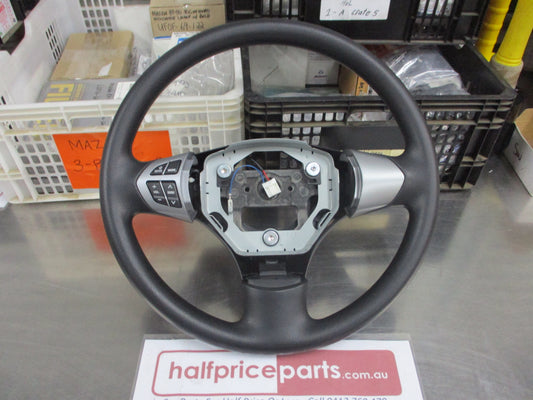 Suzuki Grand Vitara Genuine Steering Wheel With Vol-Radio Controls (Black/Gray) New Part