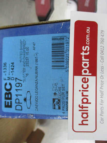 EBC Rear Disc Brake Pad Set Suits Daewoo Leganza/Nubira New Part