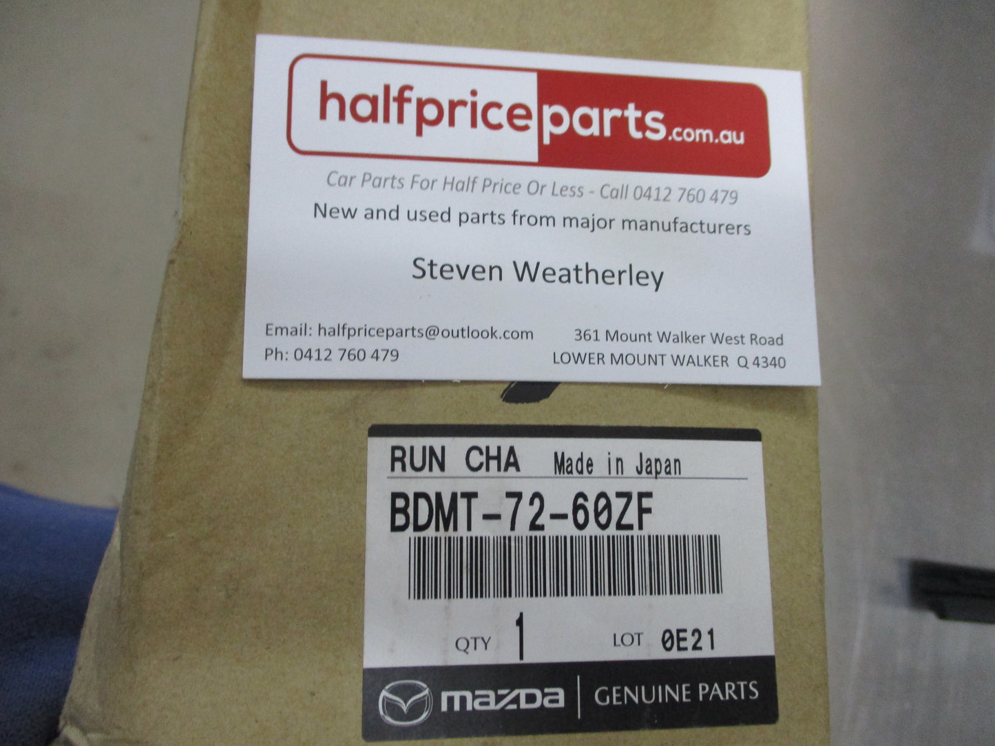 Mazda 3 Hatch Genuine Driver Rear Run Channel For Glass New Part