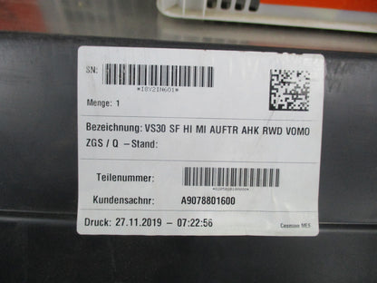Mercedes Benz Sprinter Genuine Plastic Rear Step New