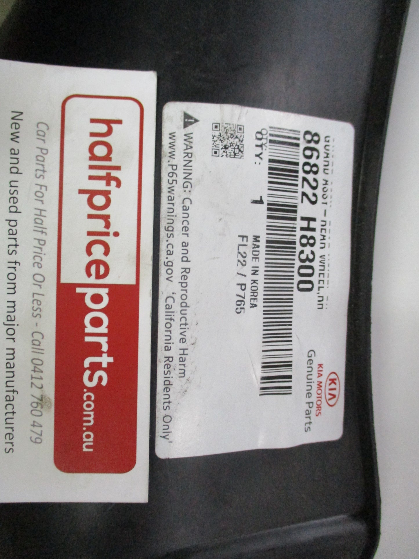 Kia Rio Genuine Rear Right Hand Wheel Mud Guard New Part