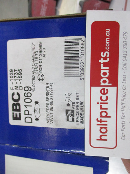 EBC Rear Disc Brake Pad Set Suits Mercedes Benz Sprinter New Part