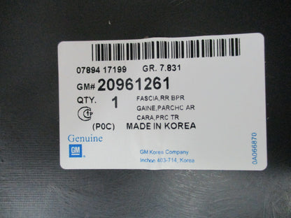 Holden Captiva CG7 Genuine Rear Bumper Bar - Unpainted - New