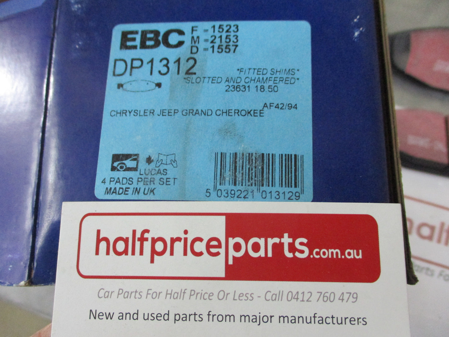 EBC Front Disc Brake Pad Set Suits Jeep Cherokee WJ-WG New Part