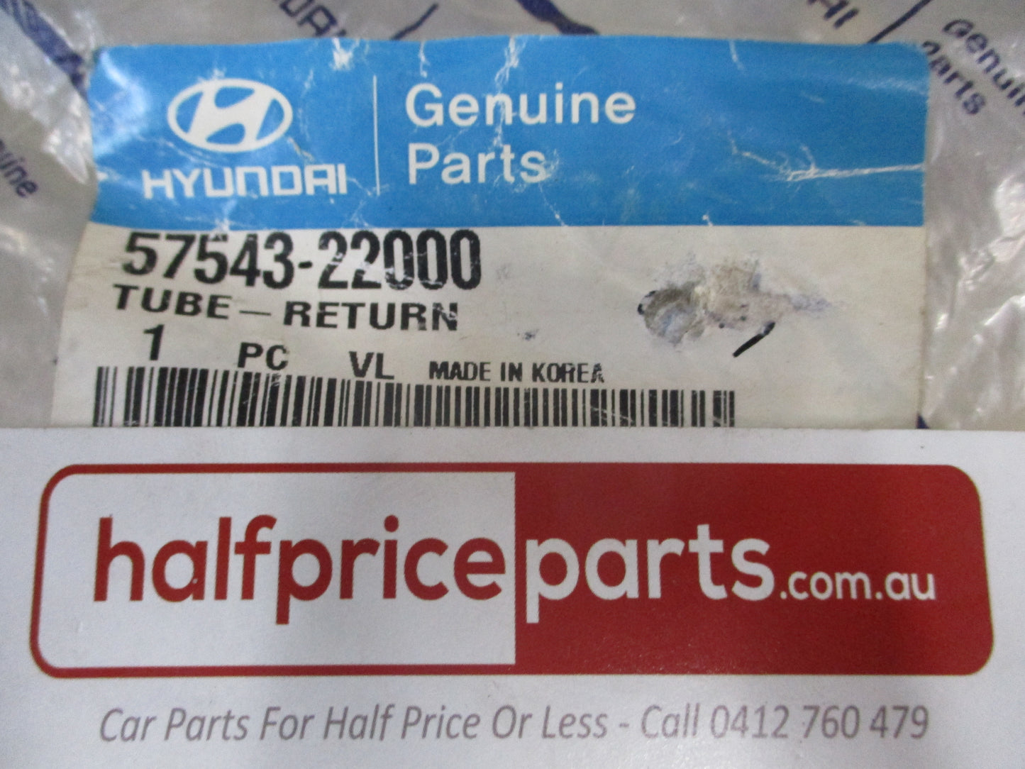 Hyundai Accent Genuine Power Steering Return Hose New Part