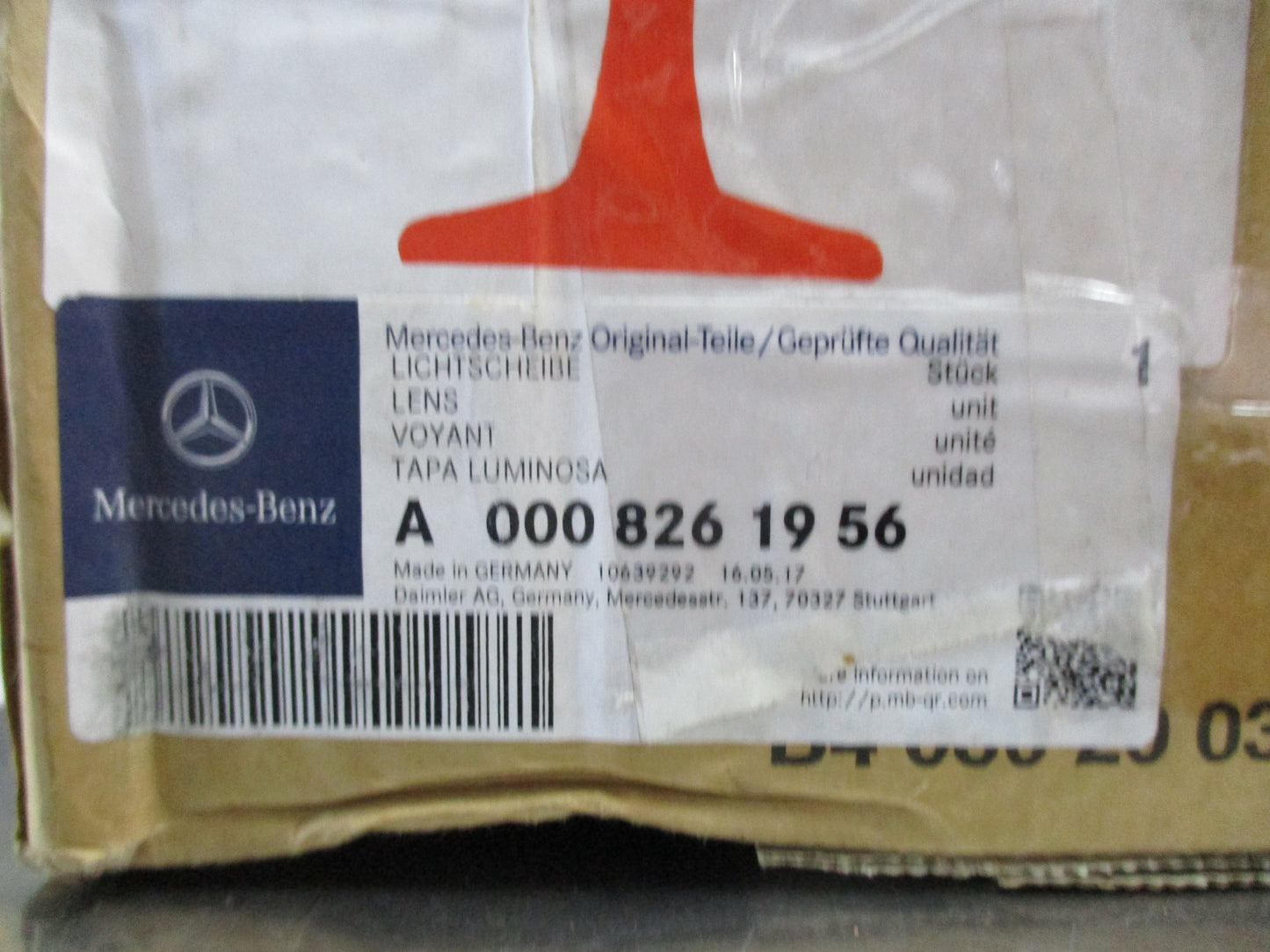 Mercedes-Benz Sprinter Genuine Drivers Rear Tail Light Lens New