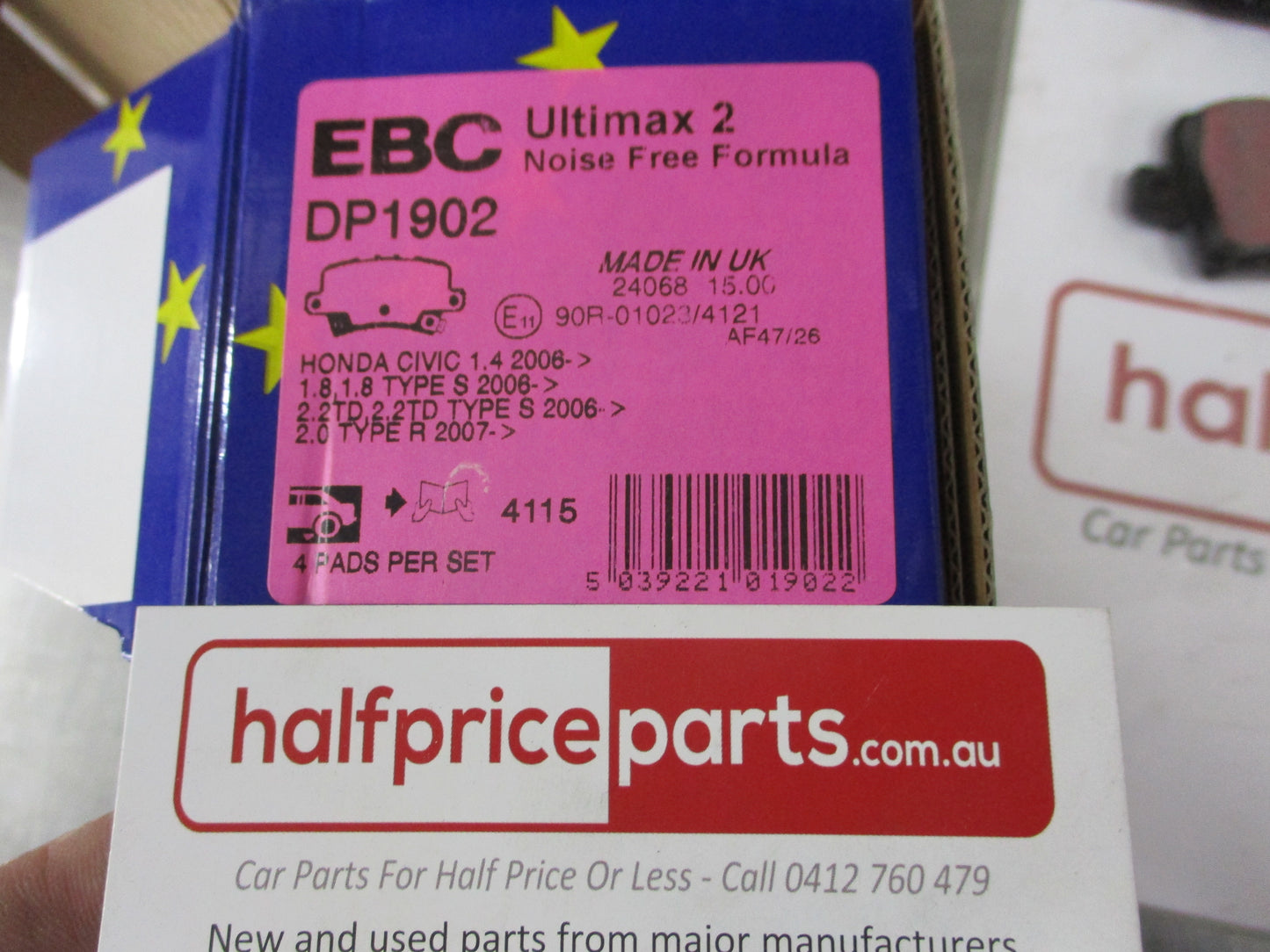 EBC Rear Disc Brake Pad Set Suits Honda Civic New Part