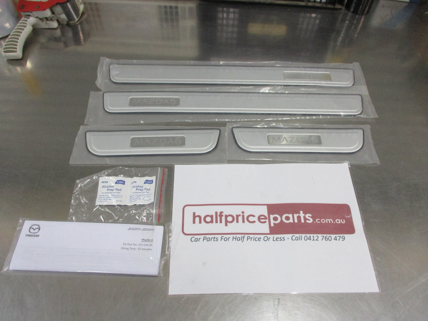 Mazda 6 Genuine Set Of Chrome Door Scuff Plates New Part
