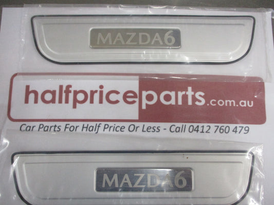 Mazda 6 Genuine Set Of Chrome Door Scuff Plates New Part