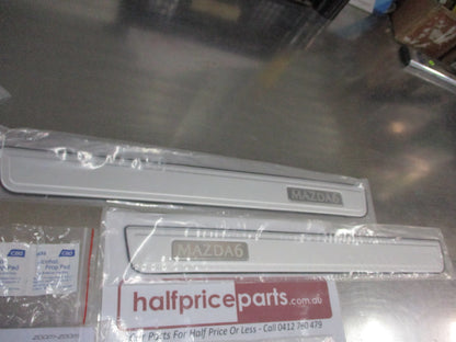 Mazda 6 Genuine Set Of Chrome Door Scuff Plates New Part