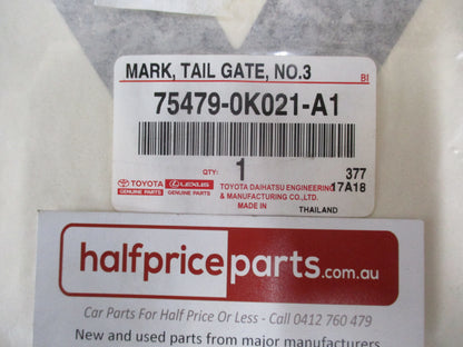 Toyota Hilux Genuine Tail Gate Decal Large New Part
