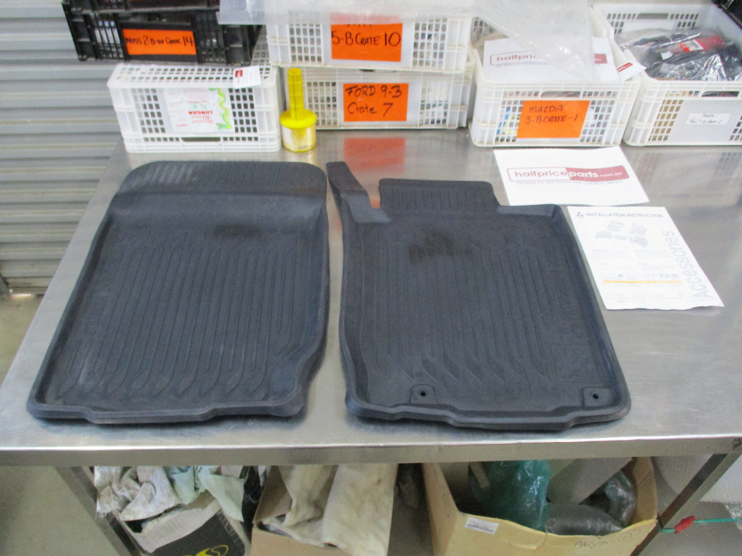 Mitsubishi Triton Genuine Front Pair Rubber Floor Mats New
