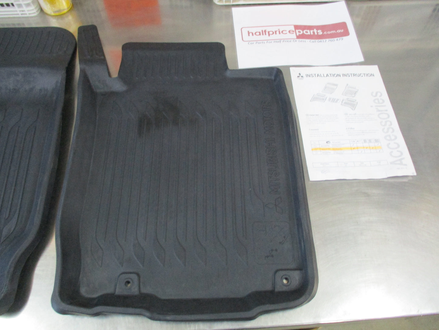 Mitsubishi Triton Genuine Front Pair Rubber Floor Mats New
