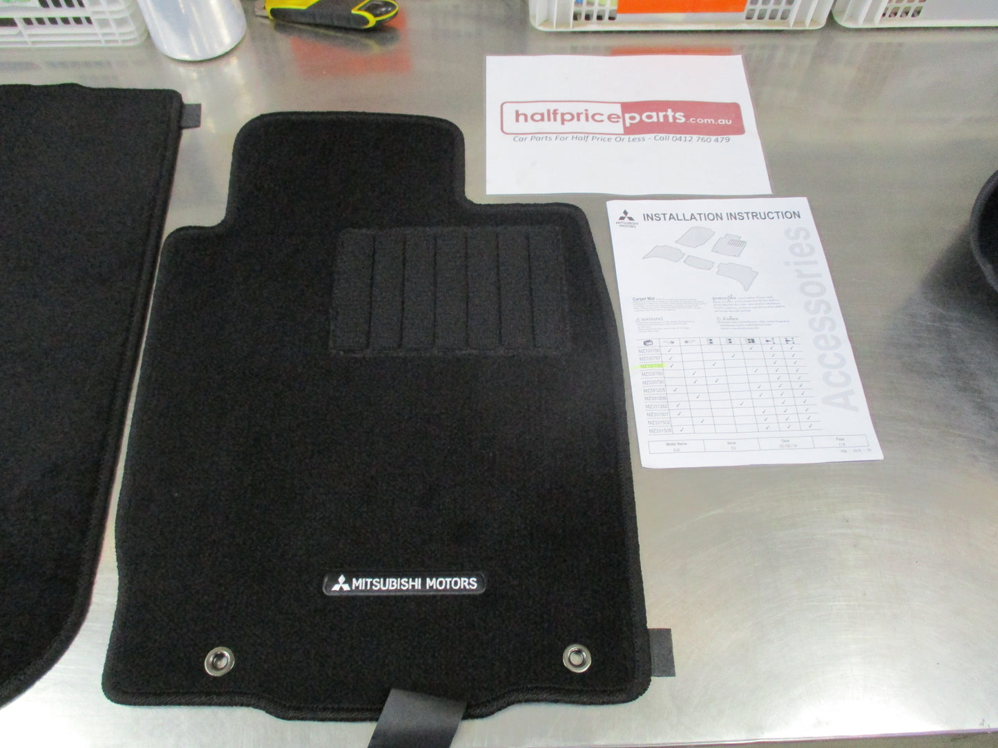 Mitsubishi Triton Genuine 2Pce Carpet Front Floor Mat Set New