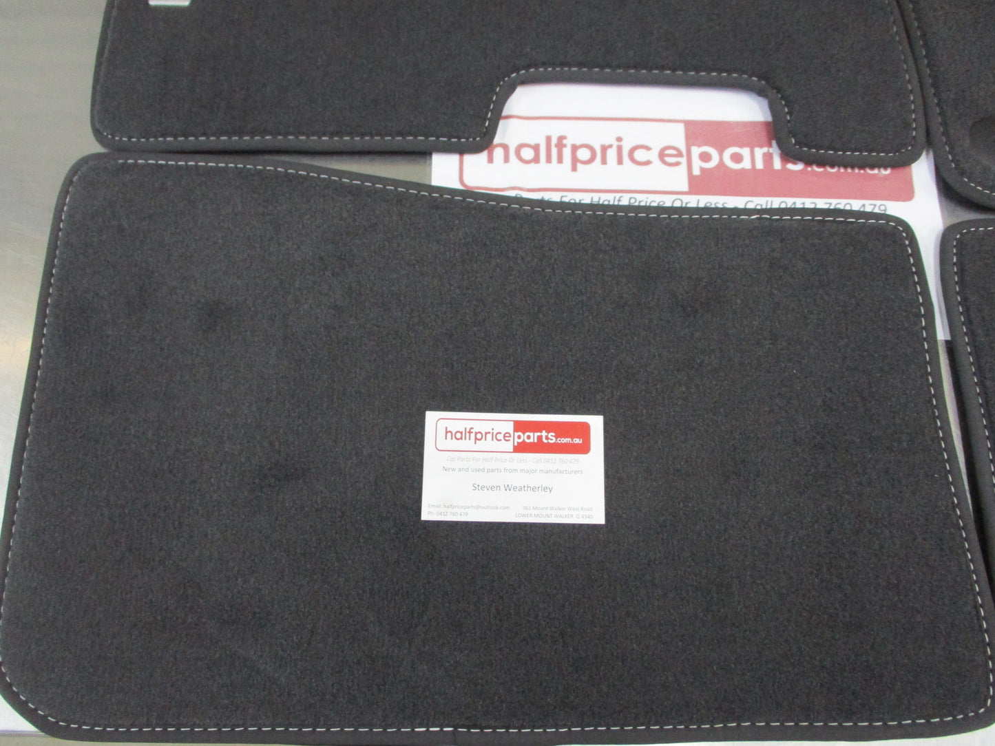 Hyundai Venue Genuine Carpet Floor Mat Set With White Stitching New Part