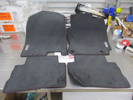 Huyndai Kona Genuine Carpet Mat Set 4 Black With Red Stitching New Part