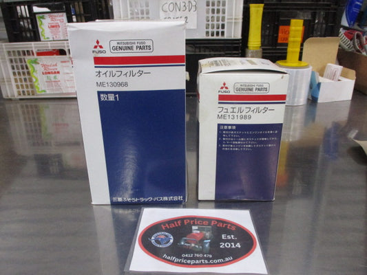 Mitsubishi Fuso Genuine Oil and Fuel Filter Kit New Part