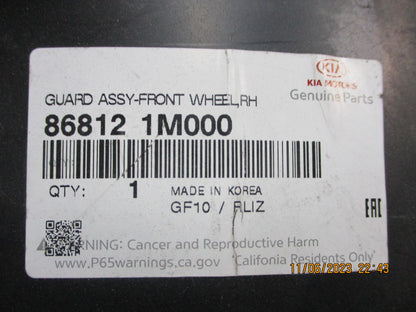 Kia Forte Sedan/Hatch Genuine Right Hand Front Splash Guard New Part