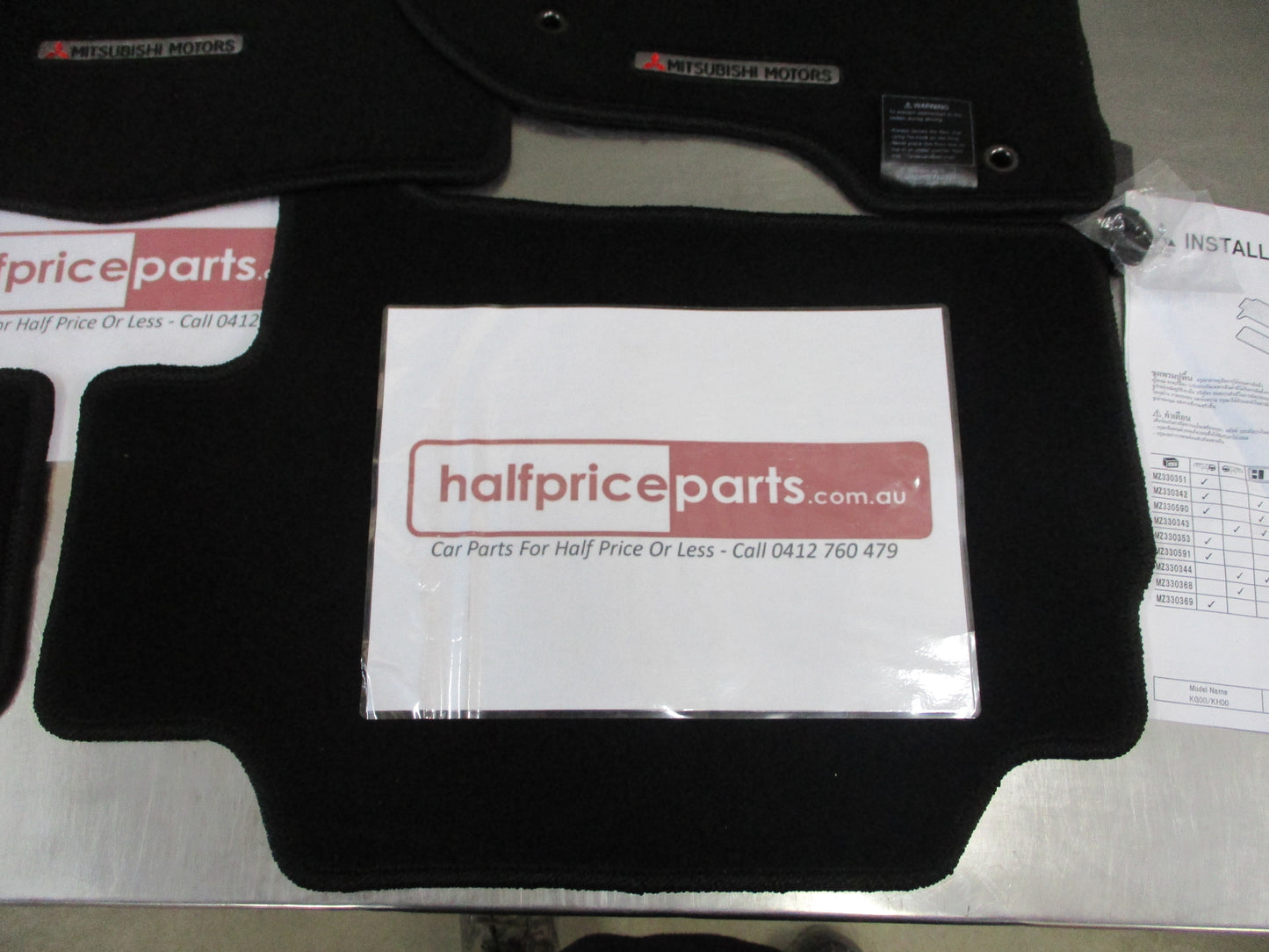 Mitsubishi PB-PC Challenger Genuine 5 Piece Carpet Mat Set New Part