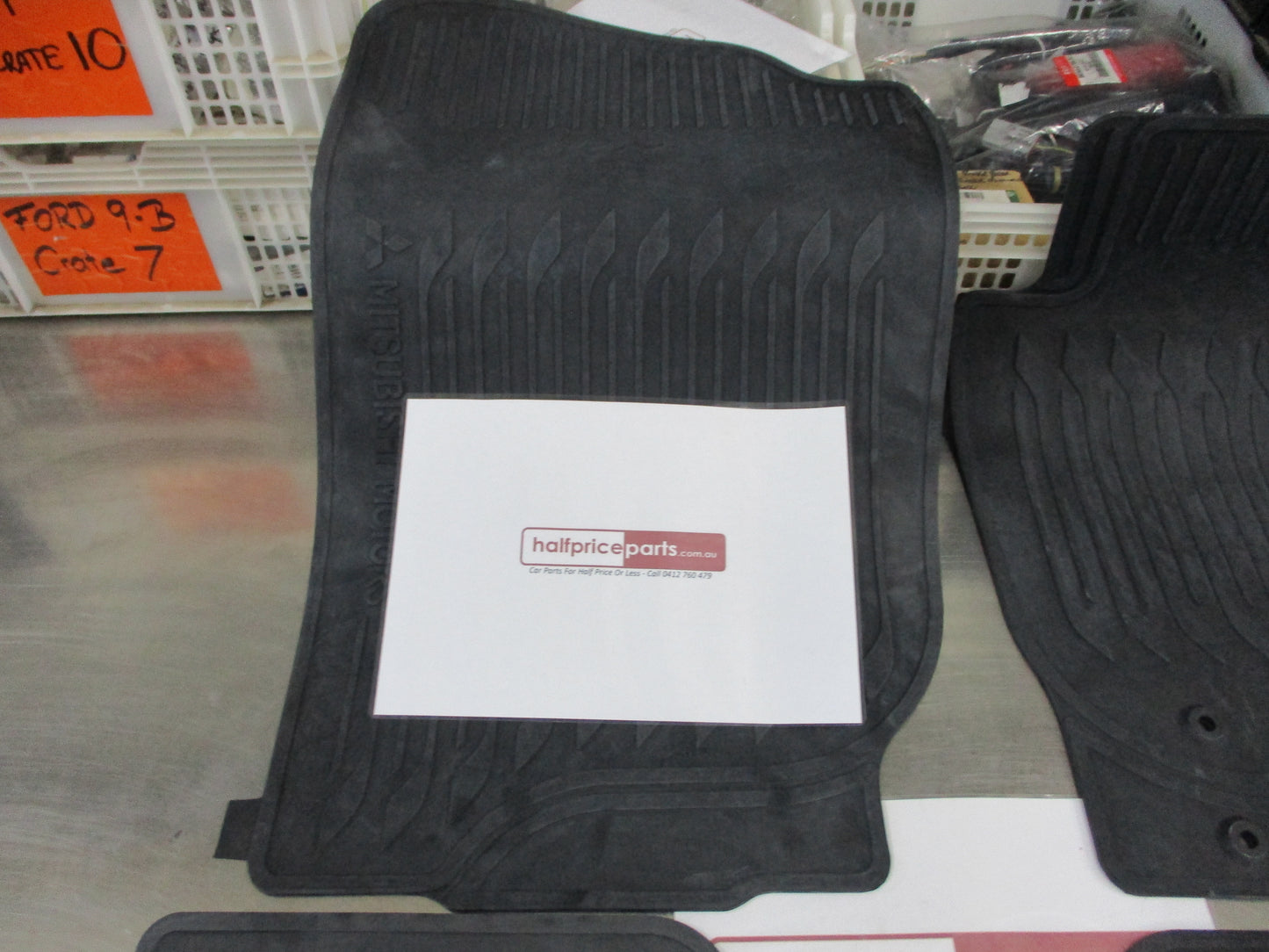 Mitsubishi QE Pajero Sport Genuine Set of Front and Rear Rubber Floor Mats New Part