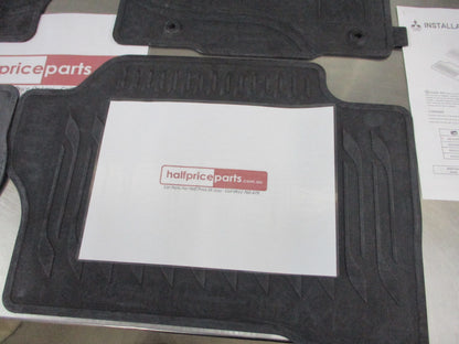 Mitsubishi QE Pajero Sport Genuine Set of Front and Rear Rubber Floor Mats New Part