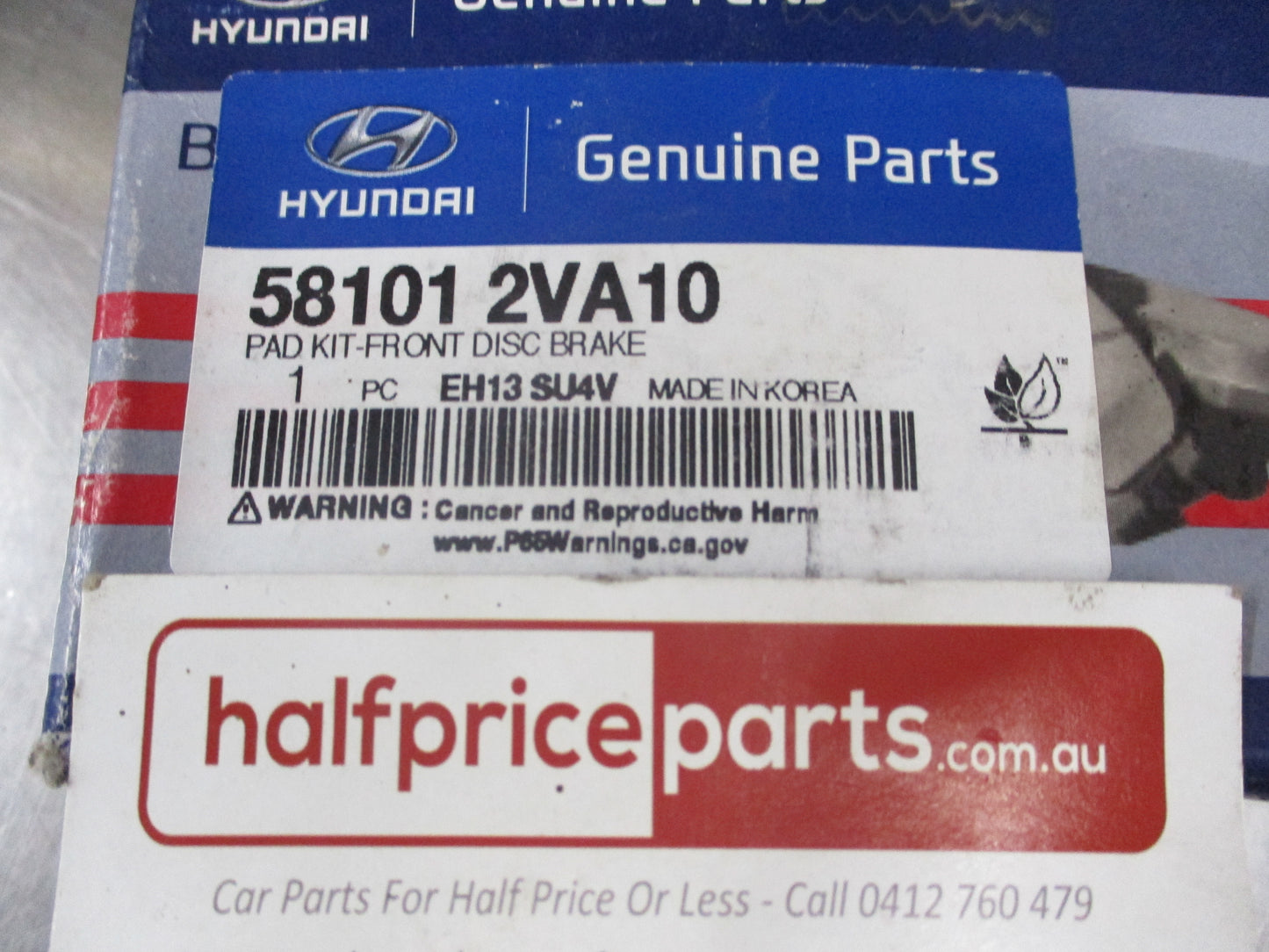 Hyundai Veloster Genuine Front Disc Brake Pad Set New Part