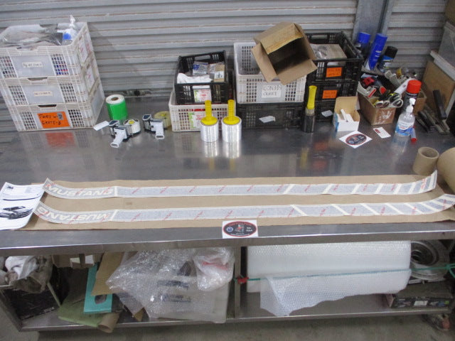Ford Mustang FLA Genuine Door Speed Matte Black Stripe Decal Kit New Part