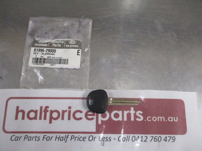 Hyundai Tiburon/Elantra/Accent Genuine Key Blank (Uncut) New Part