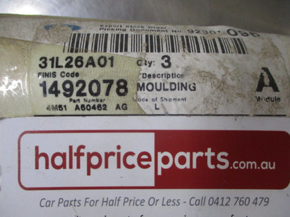 Ford Focus Hatch Genuine Left Hand Side Roof Molding (Passenger) New Part