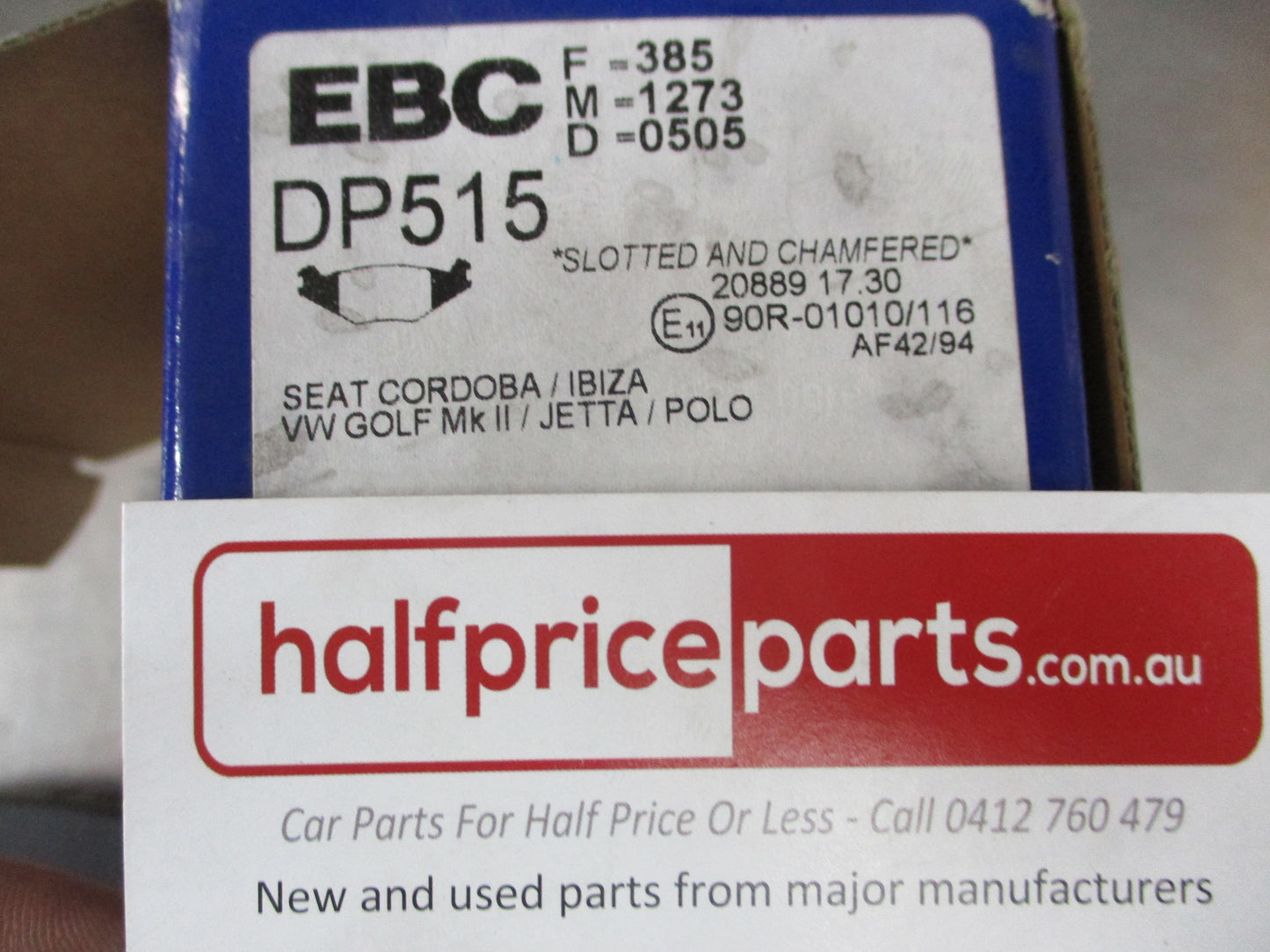 EBC Front Disc Brake Pad Set Suits VW Golf/Jetta/Polo /Seat Cordoba New Part