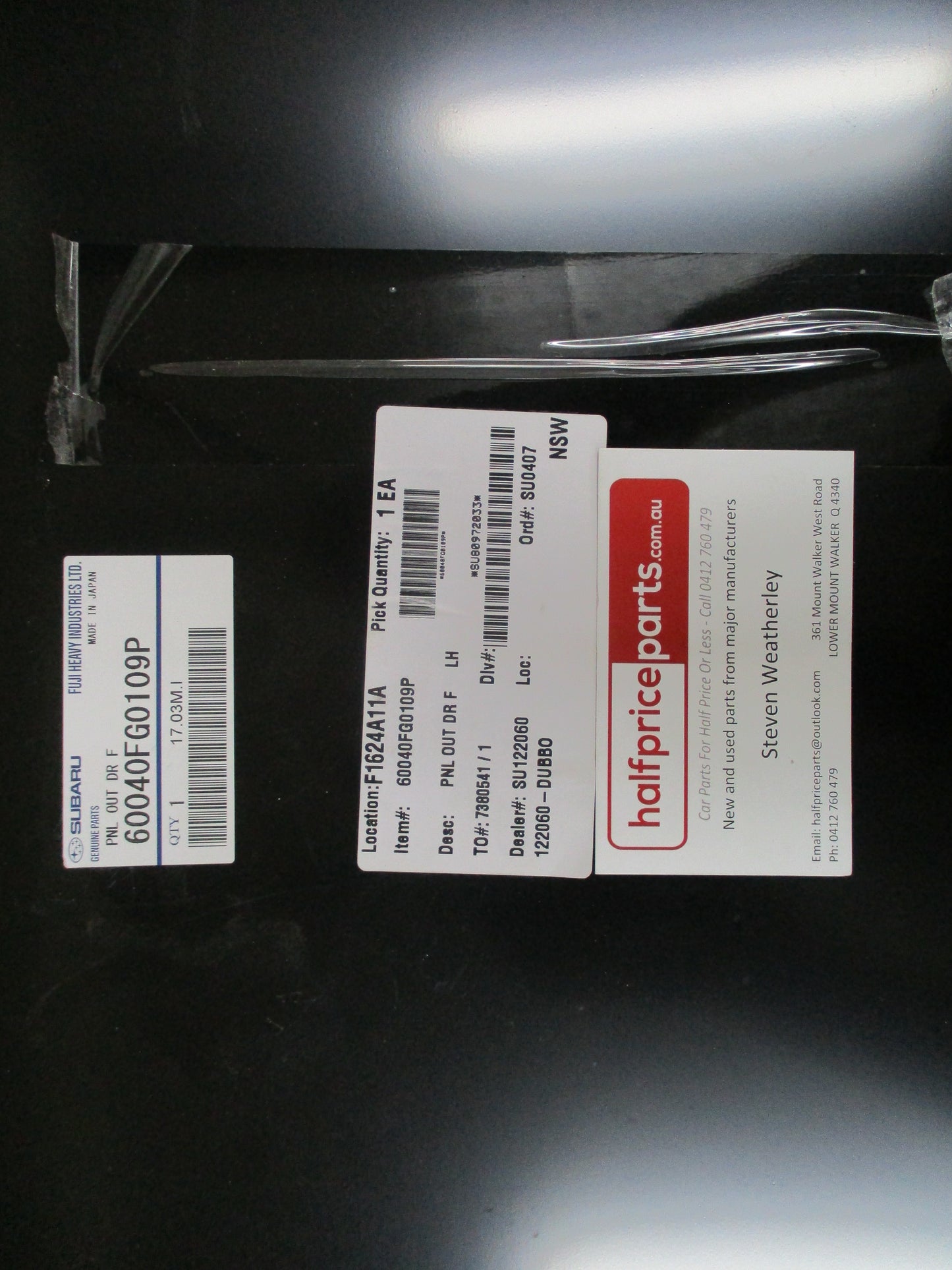 Subaru Genuine Left Hand Front Outer Door Skin - Unknown Model - New Part