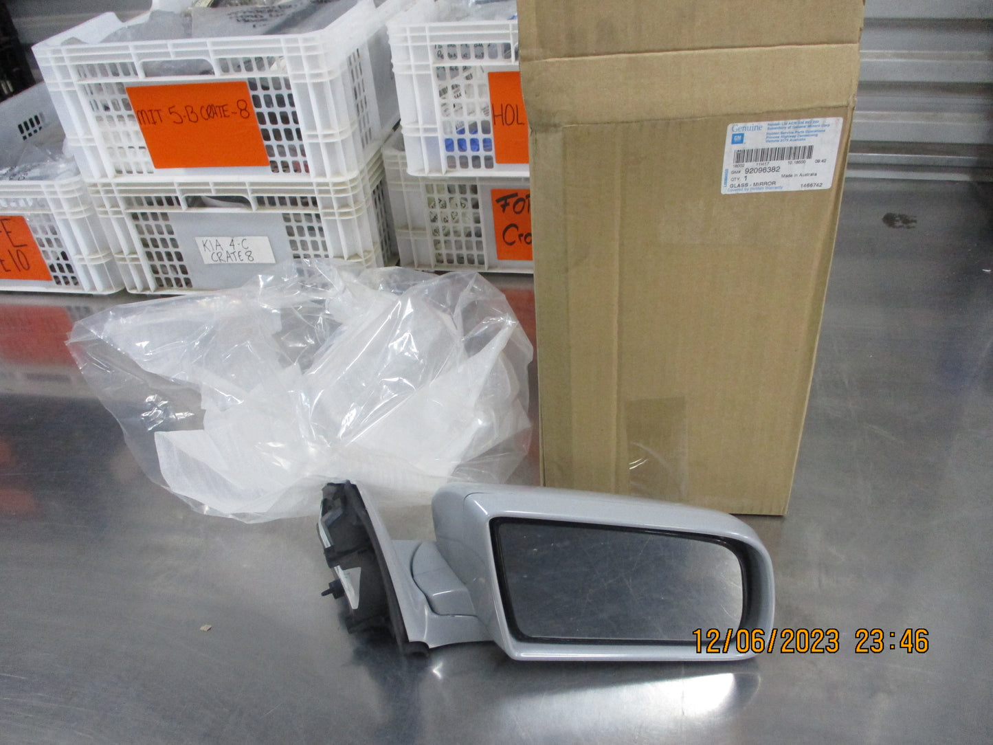 Holden WK-WL Caprice Drivers Outer Mirror Assembly (Unpainted) New Part