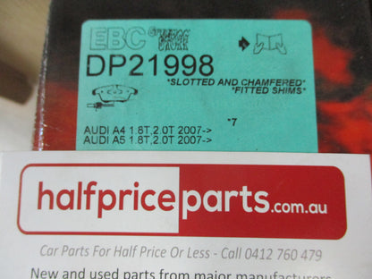 EBC Greenstuff Front Disc Brake Pad Set Suits Audi A4-A5 New Part