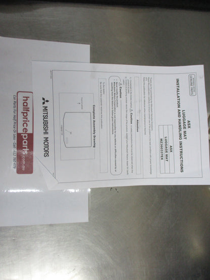 Mitsubishi ASX Genuine Rear Cargo Carpet Mat Black New Part