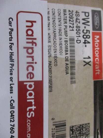 Ford Focus/Ecosport/Taurus/Transit Genuine Motorcraft Water Pump New Part