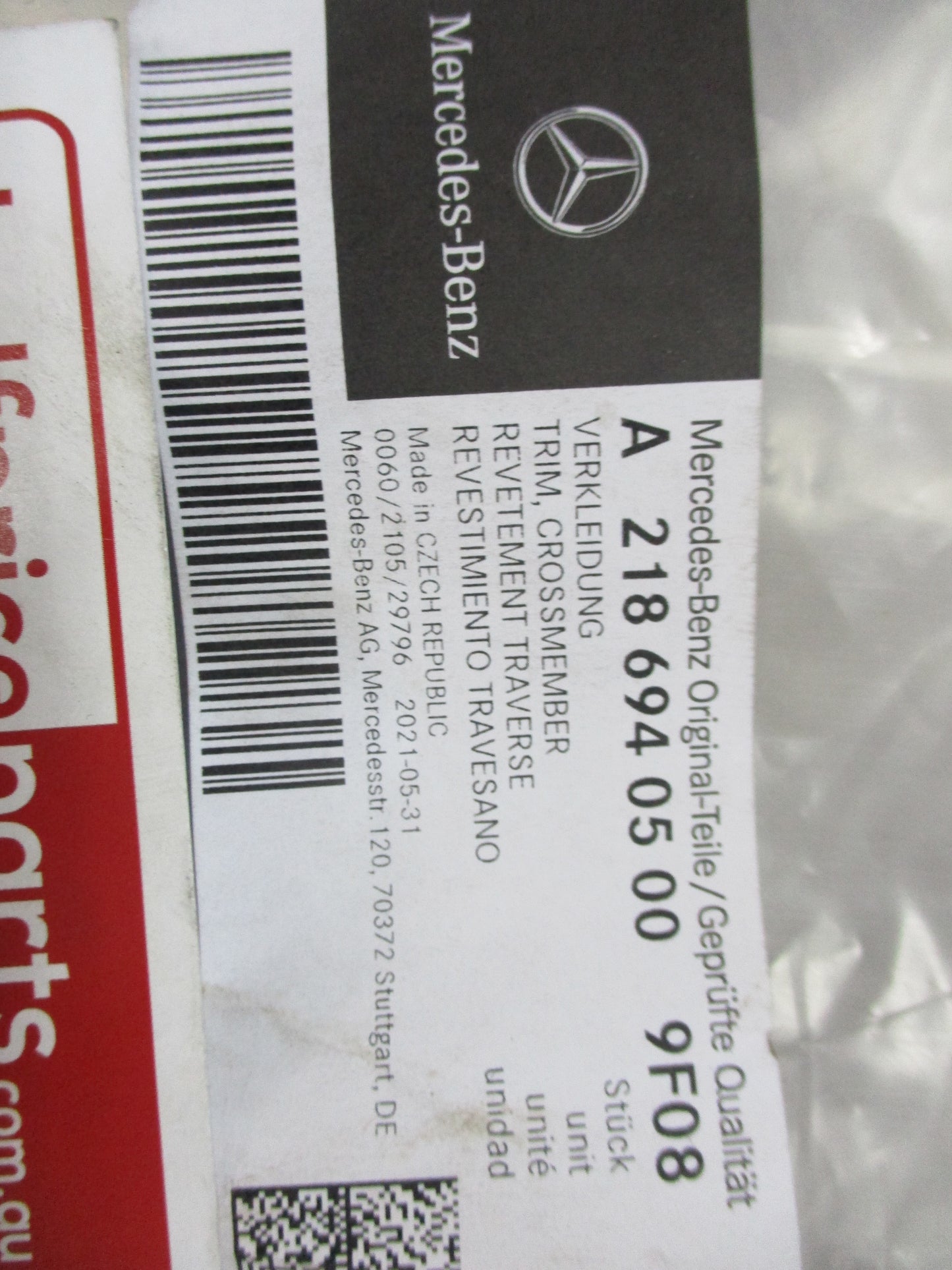 Mercedes Benz CLS-Class 218 Genuine Boot Cross Member Trim New Part