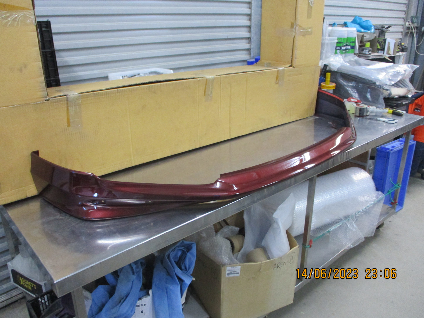 Honda Accord Euro Genuine Front Lower Spoiler (Carnelian Red) Kit New Part
