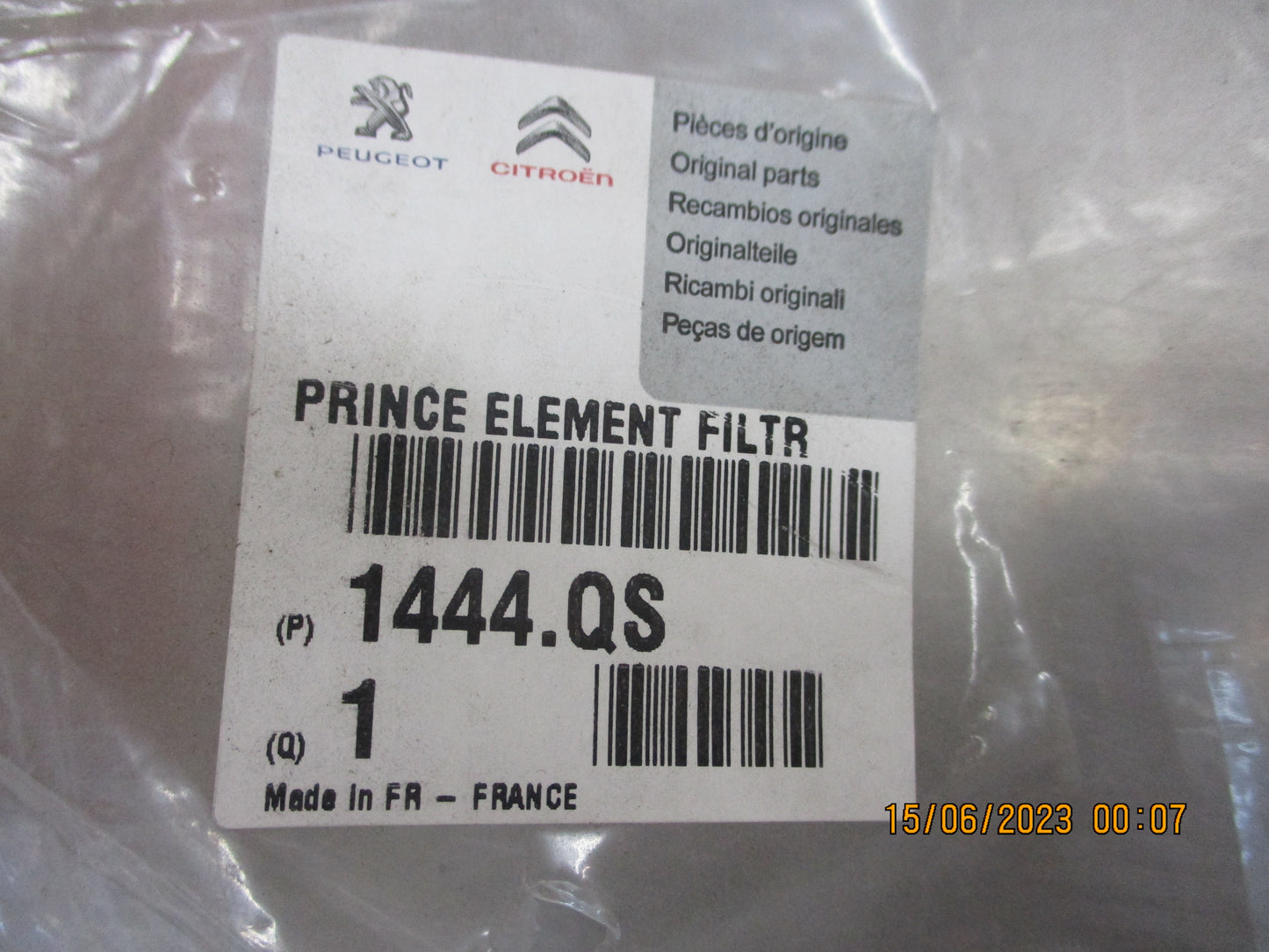 Peugeot/Citroen/Mini Genuine Engine Air Filter (List Below) New Part
